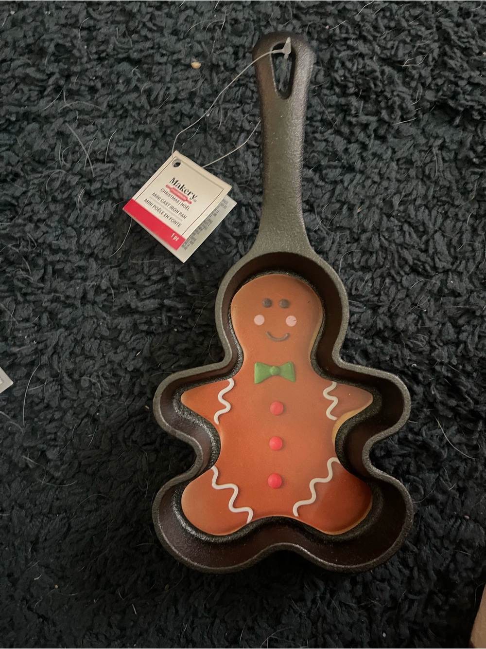 Cast Iron Gingerbread Man Skillet - Brown